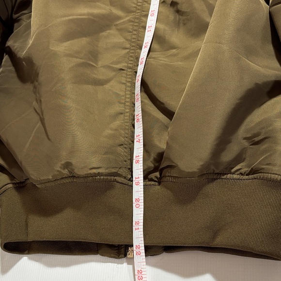 H&M Brown Bomber Jacket with Faux Fur Collar - Picture 9 of 10